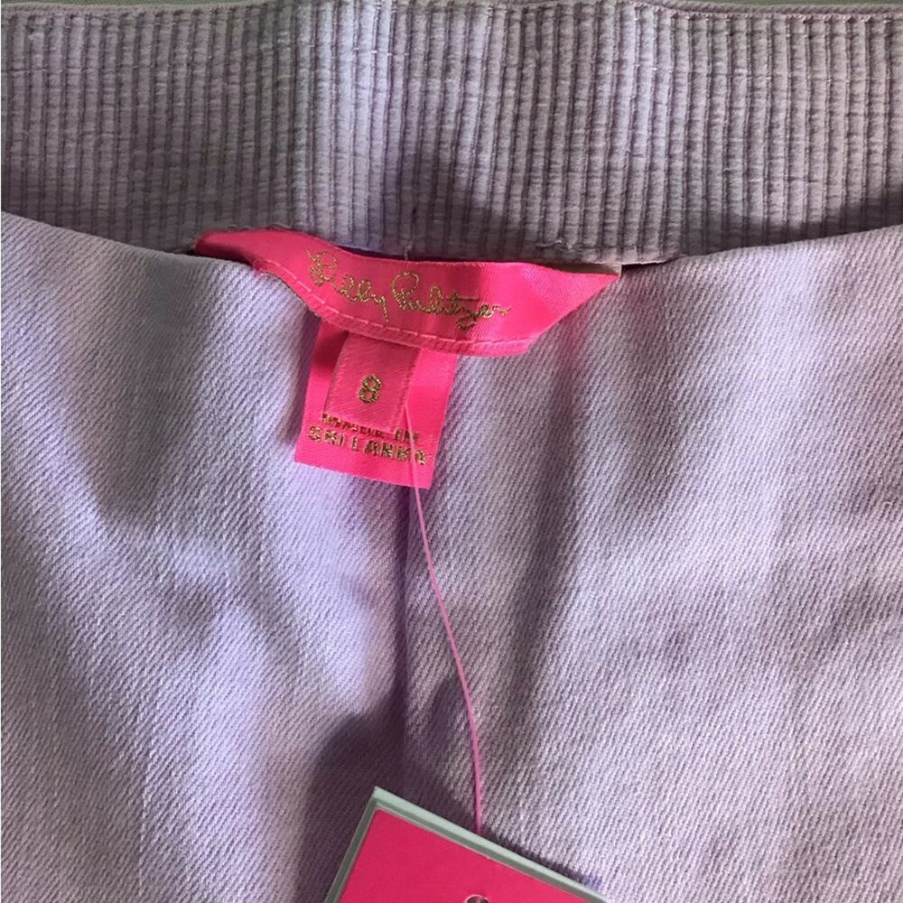 Lilly Pulitzer Women high Rise Crop Jeans Sz.8 lilac NWT Resort Wear Preppy - Picture 12 of 13